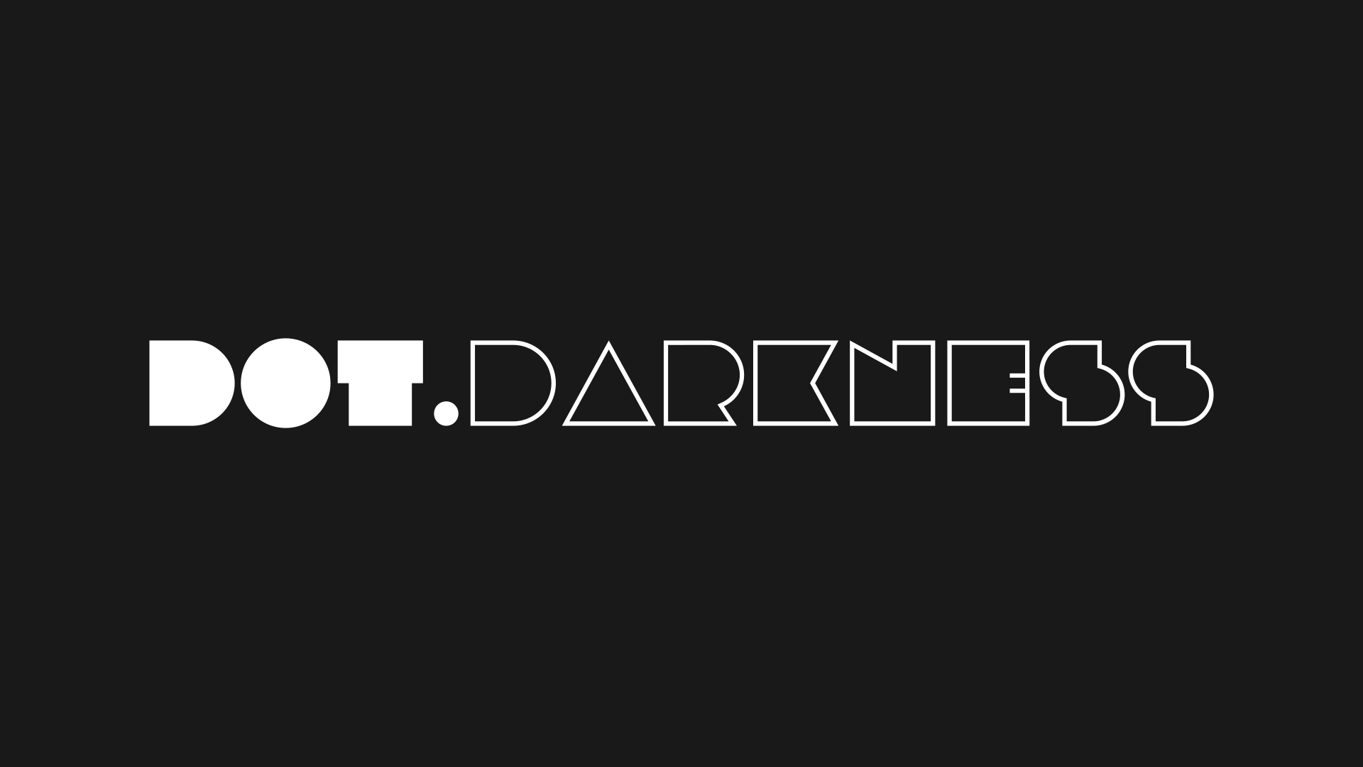 An example of the dot dot darkness logo in a banner size